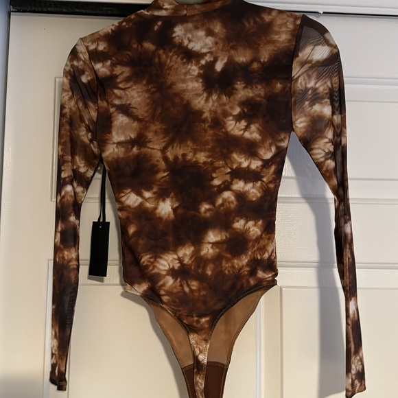 Monroe Bodysuit in Brown Tie Dye - Picture 9 of 14